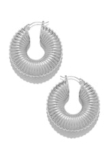 Samara Statement Hoop Earring - Silver