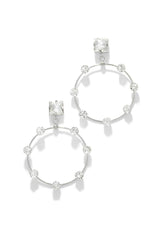 Jayla Embellished Statement Earring - Silver