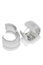 Jacey Chunky Hoop Earring - Silver