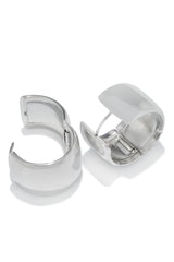 Jacey Chunky Hoop Earring - Silver