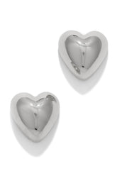 Endless Love Heart Shape Earring - Silver