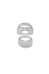 Neila Two Piece Ring Set - Silver
