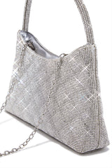 Bella Embellished Handbag - Silver