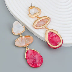 Teardrops Dangling Plate Earrings