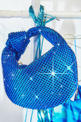 Vacay Nights Embellished Knot Detail Bag - Blue