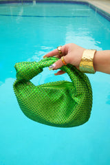 Vacay Nights Embellished Knot Detail Bag - Green