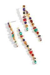 Vico Embellished Dangle Earring - Gold Multi