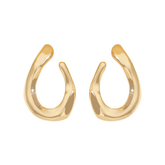 Warped Hook Stud Earrings
