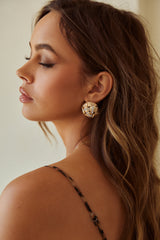 Daya Chunky Embellished Earring - Gold