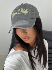Off Duty Distressed Cap Grey / Yellow