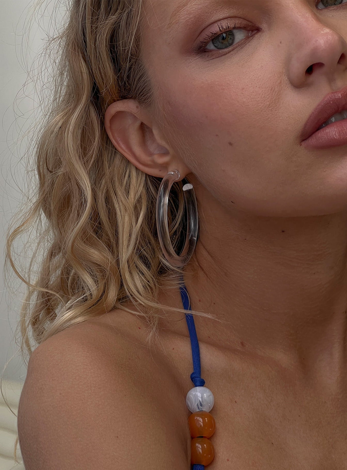 Stars Shine Hoop Earrings Clear
