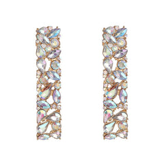 Retro Geometric Rhinestone Earrings