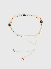 Melvena Bead Detail Woven Belt Multi