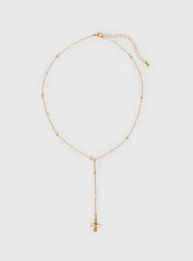 Leonidas Lariat Necklace Gold