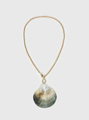 Delanee Shell Pendant Necklace Gold