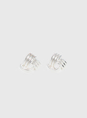 Olivea Knot Earrings Silver