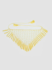 Lynnsey Beaded Tassel Wrap Belt Butter