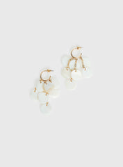 Elizabette Shell Earrings White
