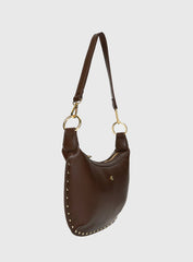 Oracle Studded Shoulder Bag Chocolate