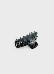 Parisse Claw Clip Black Polka