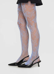Ammelia Sheer Lace Stockings Blue