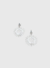 Manifest It Heart Earrings Silver