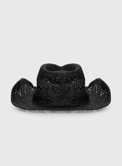 Avyanna Straw Cowboy Hat Black