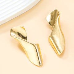Thick Metal Sheet Curve Earrings