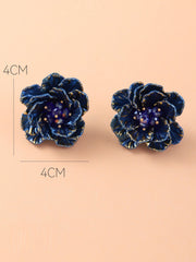 Exaggerated Resin Flower Bohemian Retro Earrings