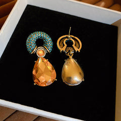 Water Drop Geometric Retro Stud Earrings