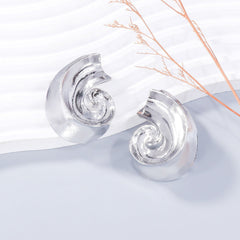 Twisted Electroplated Alloy Earrings