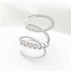 Multi Layer Spiral Ear Clip Earrings