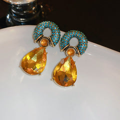 Water Drop Geometric Retro Stud Earrings