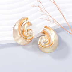Twisted Electroplated Alloy Earrings