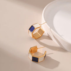 Vintage Drip Oil Stud Earrings