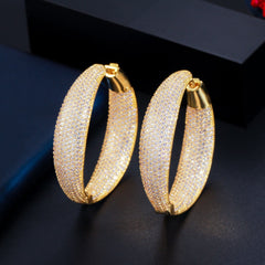 Round Micro-Paved Zircon Earrings