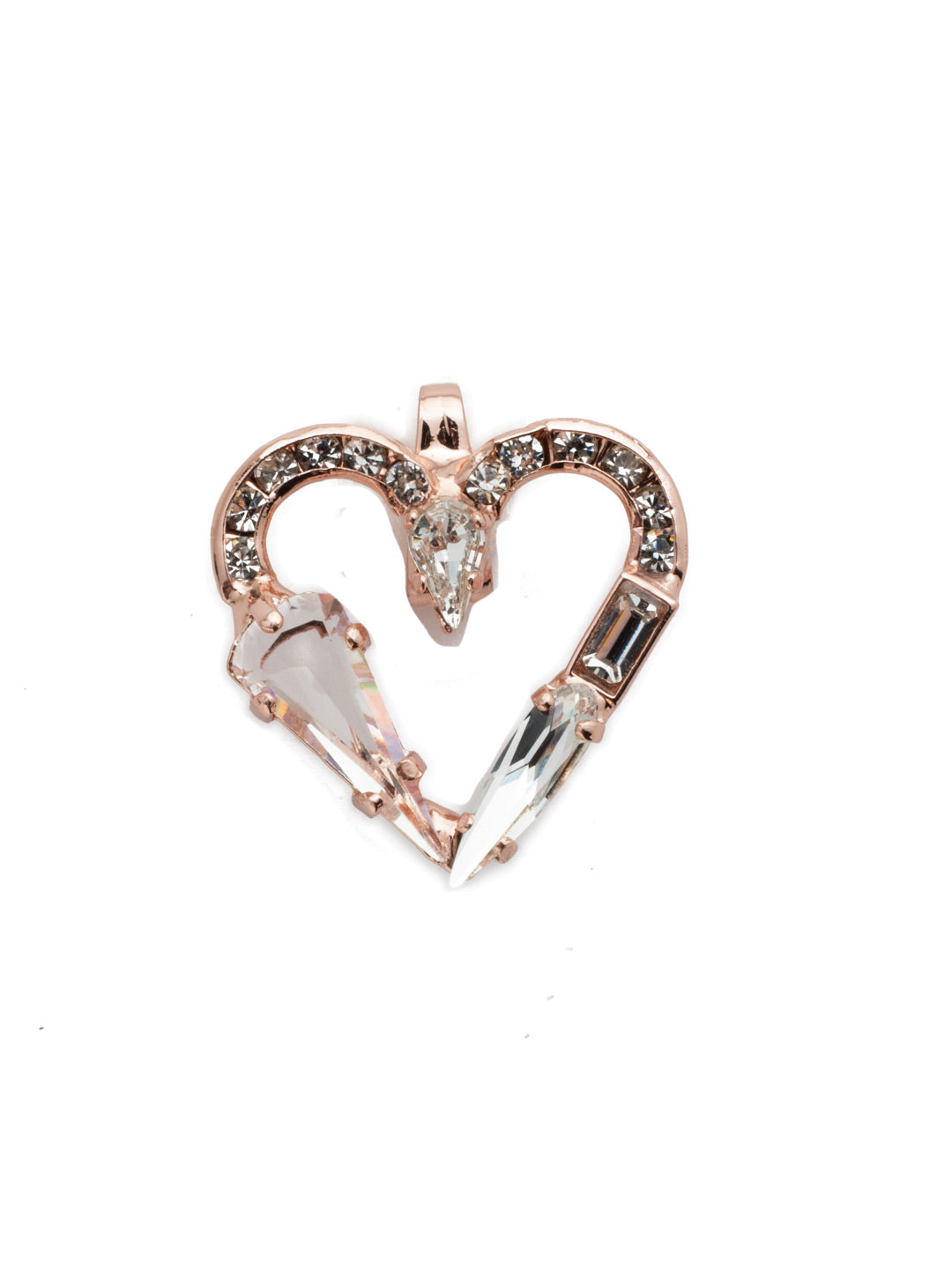 Crystal Heart Charm Charm Other Accessory - CES40RGCRY