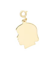 Girl Silhouette Charm - CFG23BGMTL