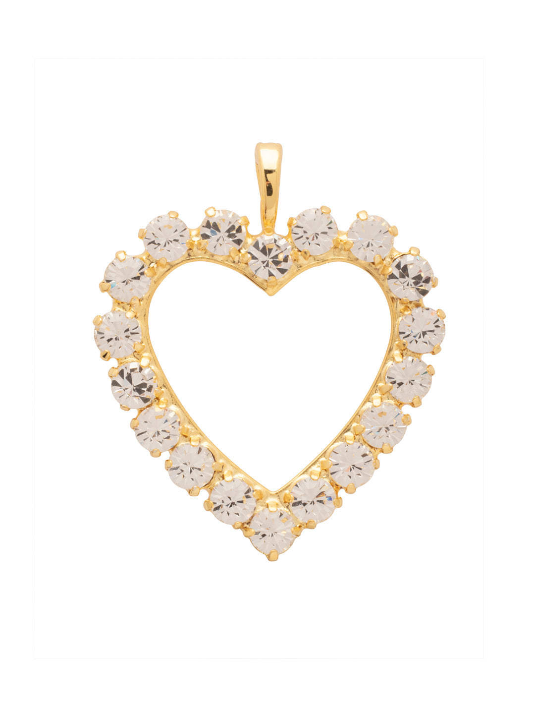 Crystal Heart Charm - CFZ13BGCRY