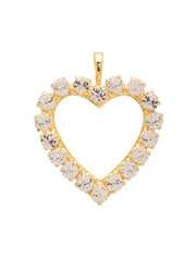 Crystal Heart Charm - CFZ13BGCRY
