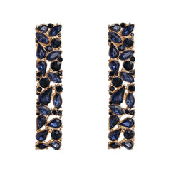 Retro Geometric Rhinestone Earrings