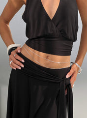 Dressed Up Dainty Chain Belt Silver