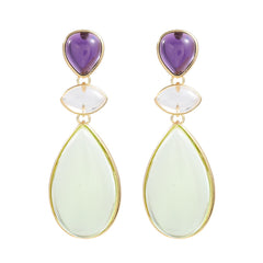 Water Drop Morandi Color Earrings