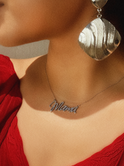 Mama Scripted Sterling Silver Necklace - Silver