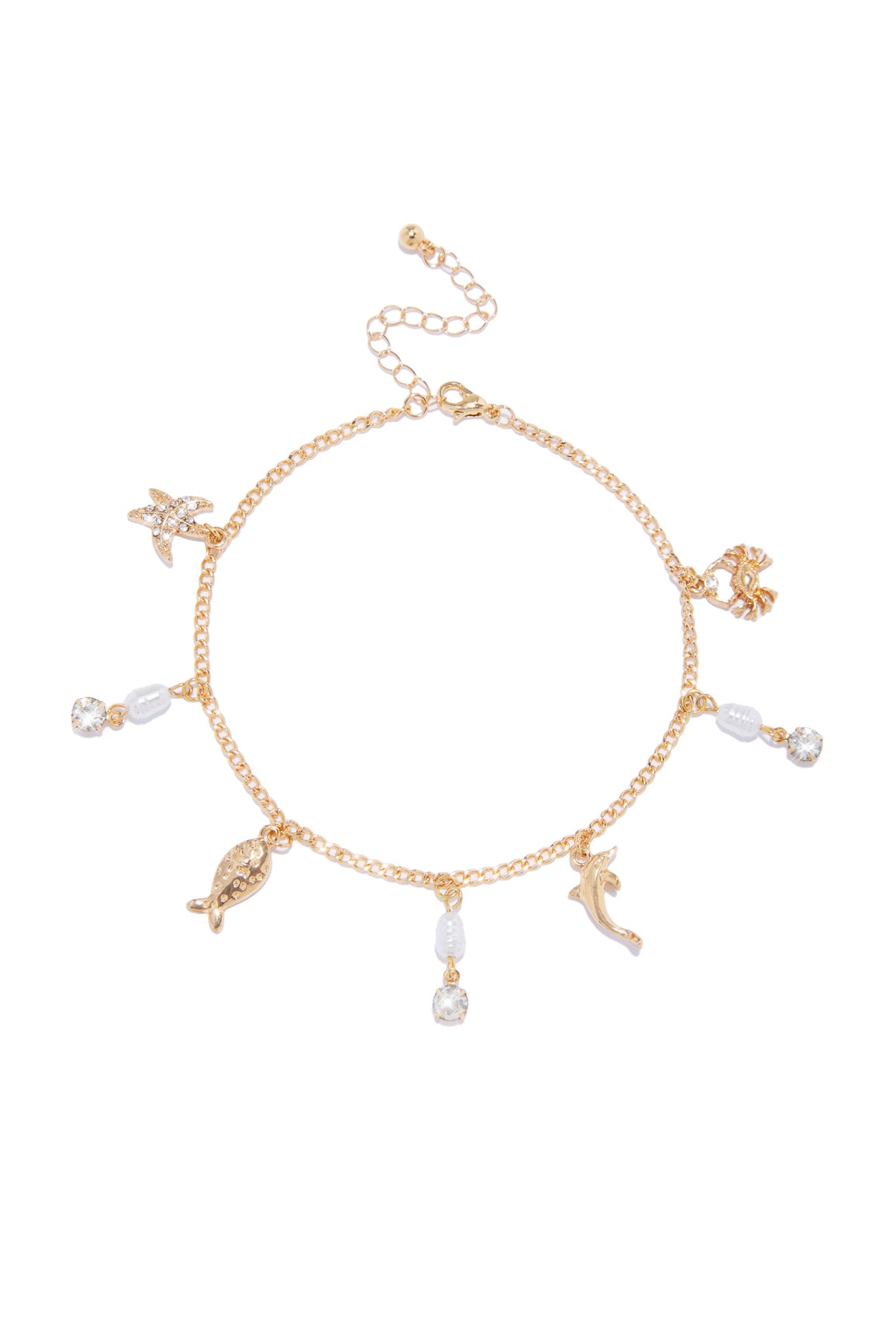 Olina Charm Anklet - Gold