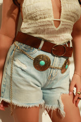 Avery Pendant Chain Belt - Gold