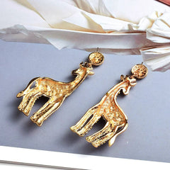 Pre Order:  Bejeweled Giraffe Drop Earrings