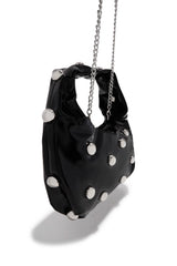 Dahlaney Studded Handbag - Black Silver