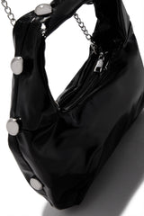 Dahlaney Studded Handbag - Black Silver