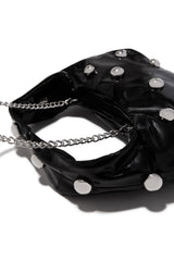 Dahlaney Studded Handbag - Black Silver